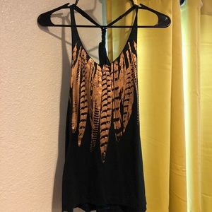 Bronze feather tank